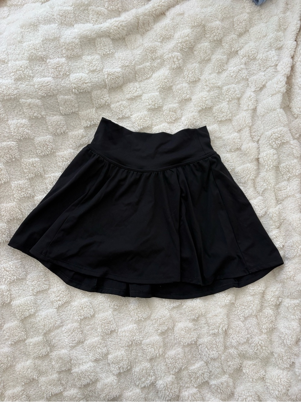 Black Women's High-Waist Tennis Skirt